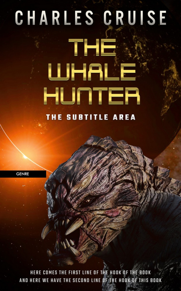 Front view of Crowshead #2840 - Premade Science Fiction Book Cover