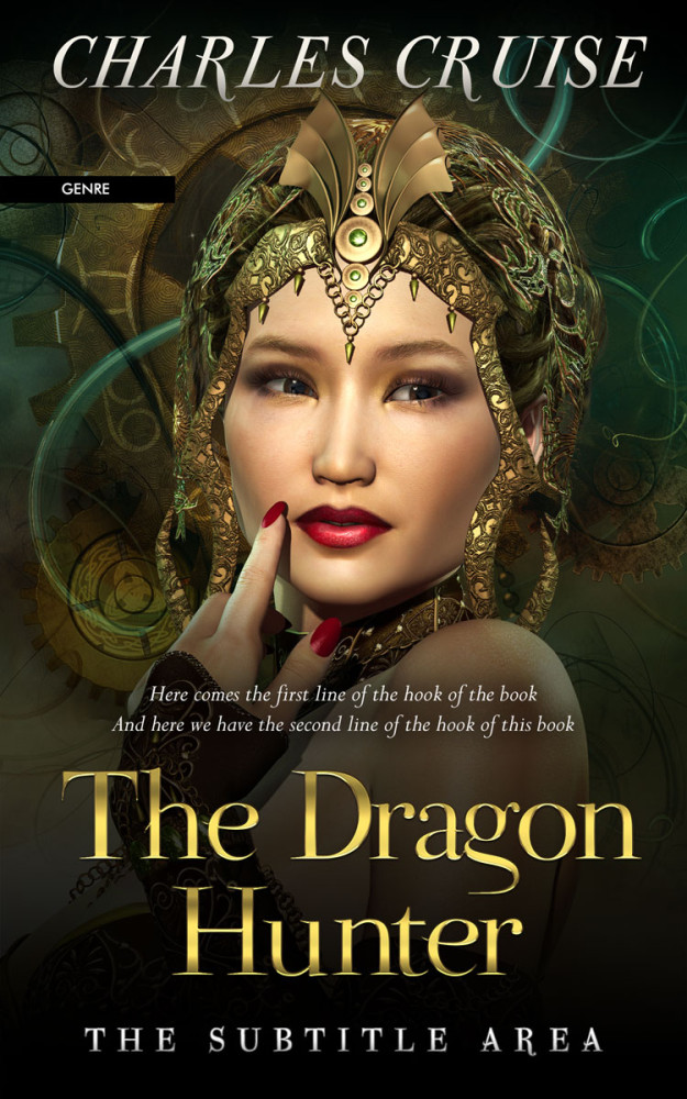 Front view of Rangoon Green #2862 - Premade Fantasy Book Cover