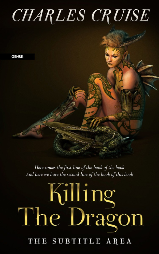 Front view of Crowshead #2871 - Premade Fantasy Book Cover