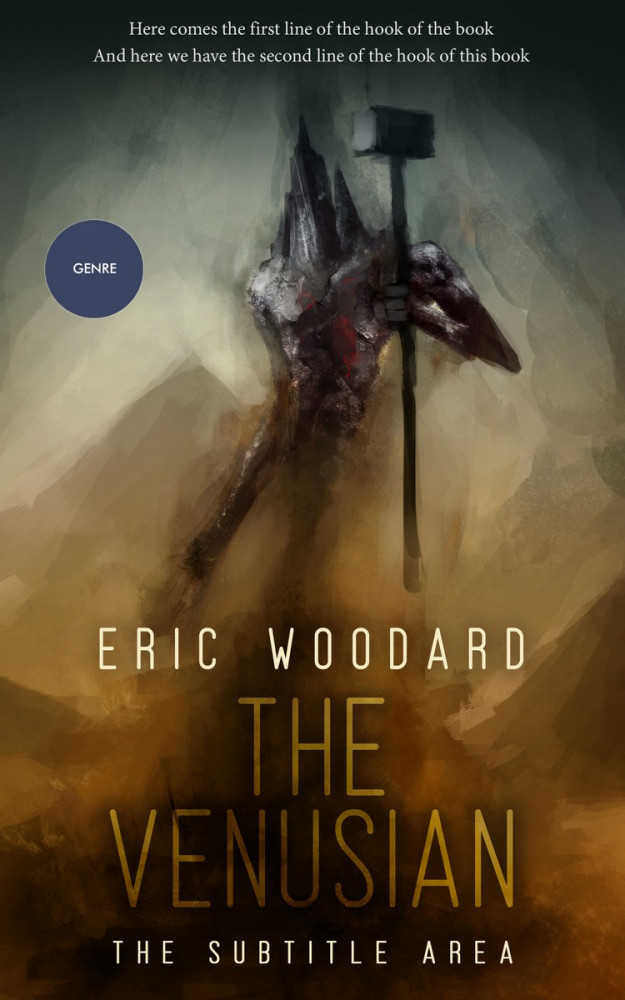 Front view of Lisbon Brown #2901 - Premade Fantasy Book Cover