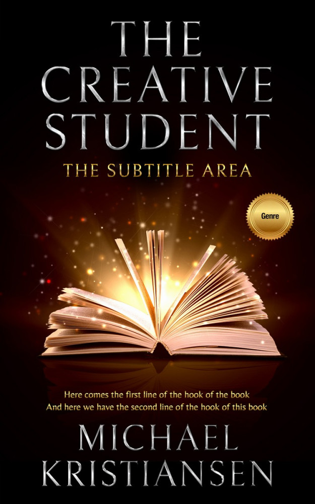 Front view of Tan #3000 - Premade Fantasy Book Cover