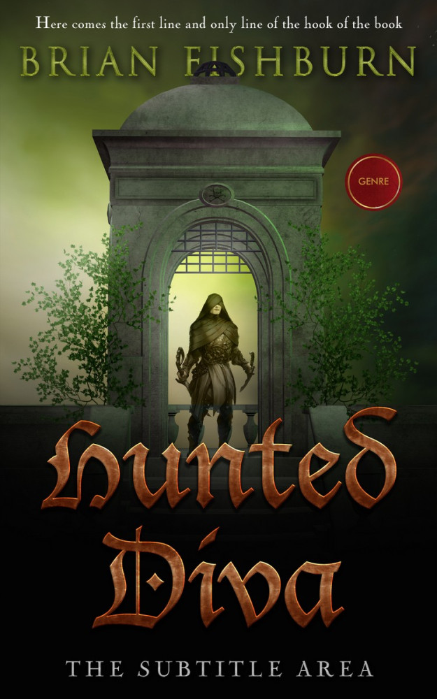 Front view of Rangoon Green #3042 - Premade Fantasy Book Cover