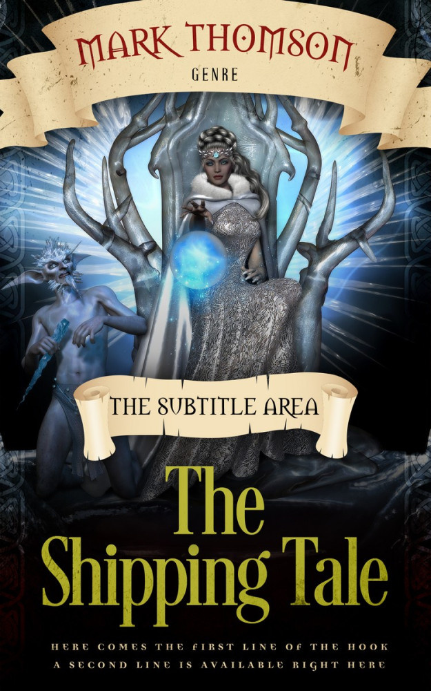 Front view of Akaroa #3188 - Premade Fantasy Book Cover