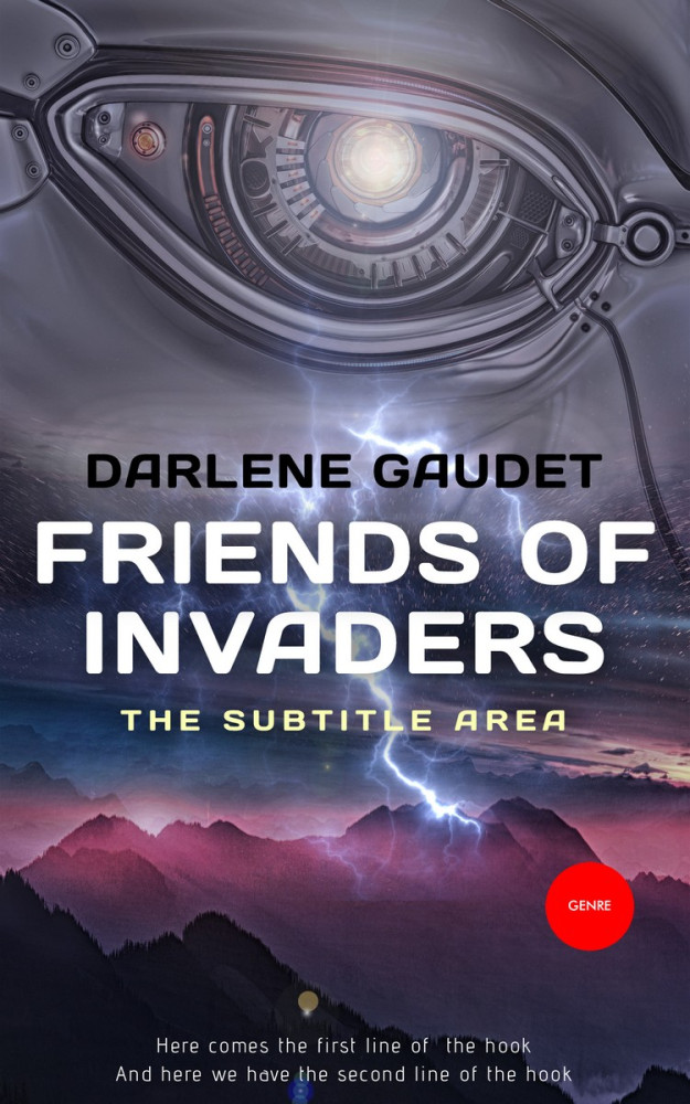 Front view of Scarpa Flow #3290 - Premade Science Fiction Book Cover