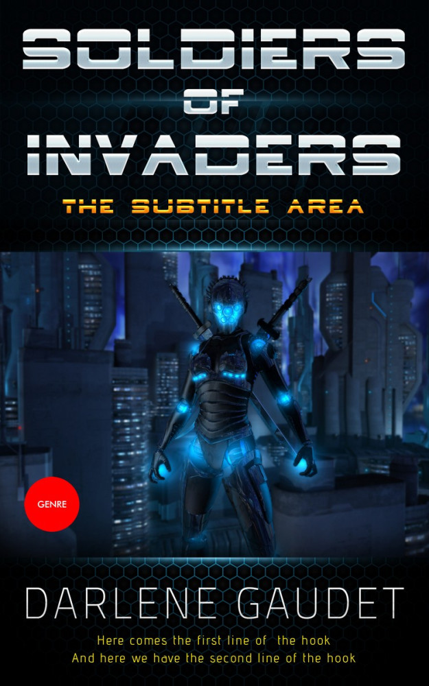 Front view of Ebony #3295 - Premade Science Fiction Book Cover | BookCoverZone