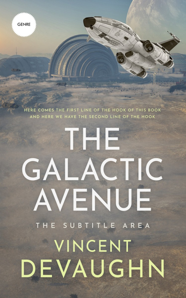 Front view of Friar Gray #3307 - Premade Science Fiction Book Cover