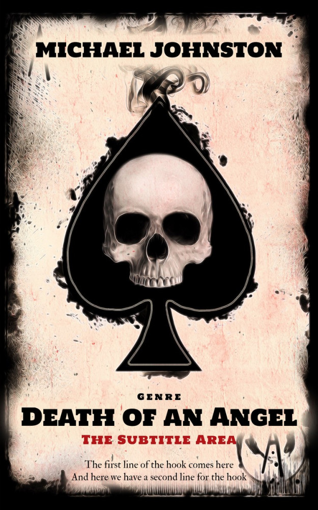 Front view of Almond #3321 - Premade Horror Book Cover