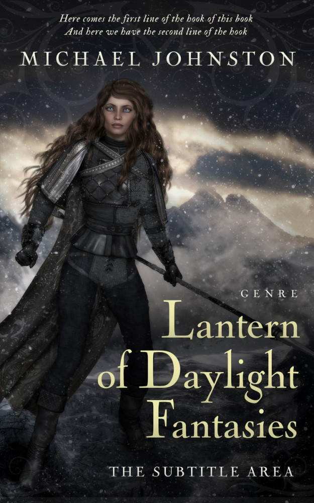 Front view of Shark #3325 - Premade Fantasy Book Cover