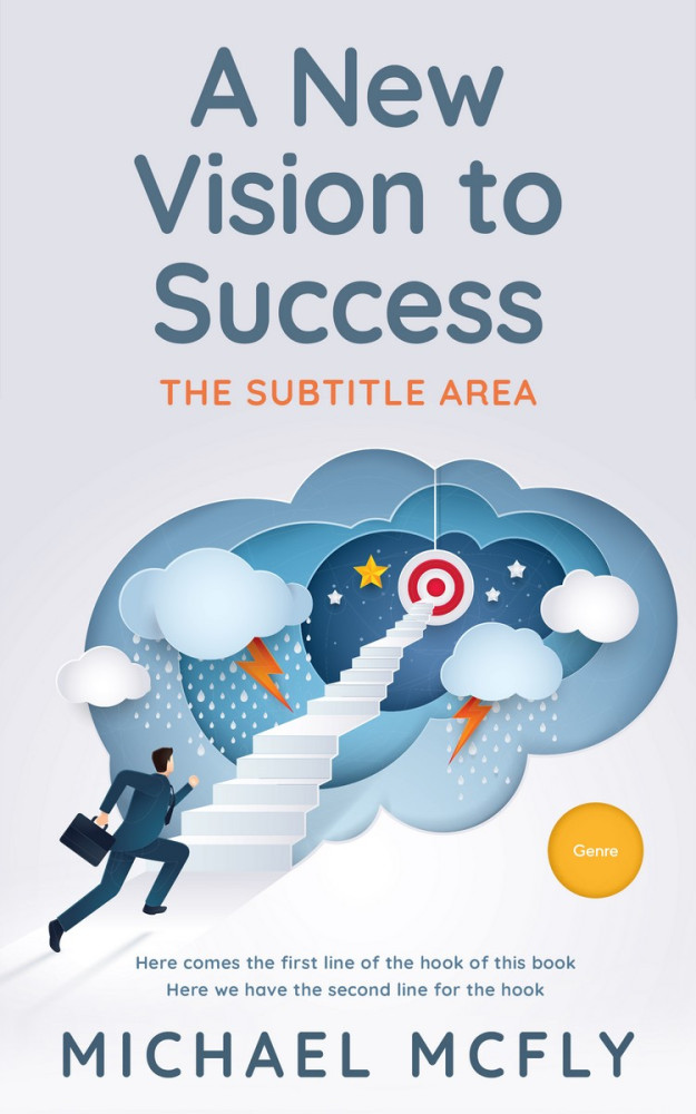 Front view of Athens Gray #3430 - Premade Self-Improvement & Self-Help Book Cover | BookCoverZone