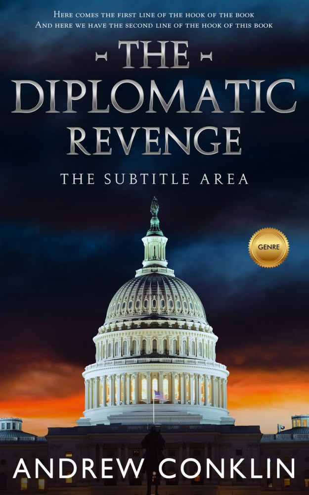 Front view of Mirage #3477 - Premade Action & Adventure Book Cover