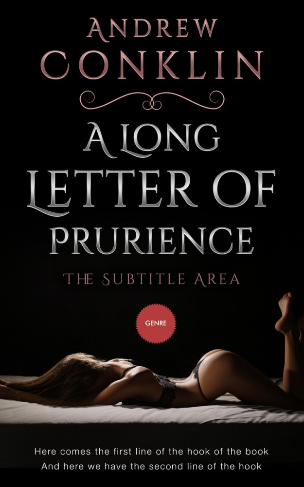 Front view of Black #3491 - Premade Erotica Book Cover