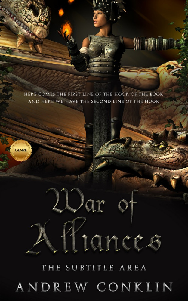 Front view of Oil #3518 - Premade Science Fiction Book Cover