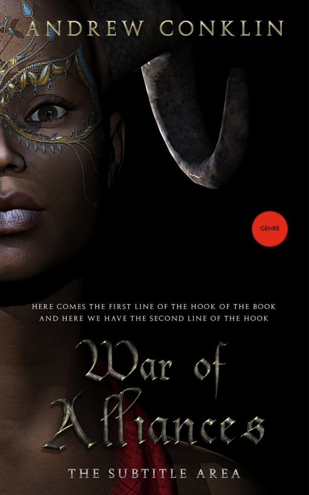 Front view of Zeus #3520 - Premade Fantasy Book Cover