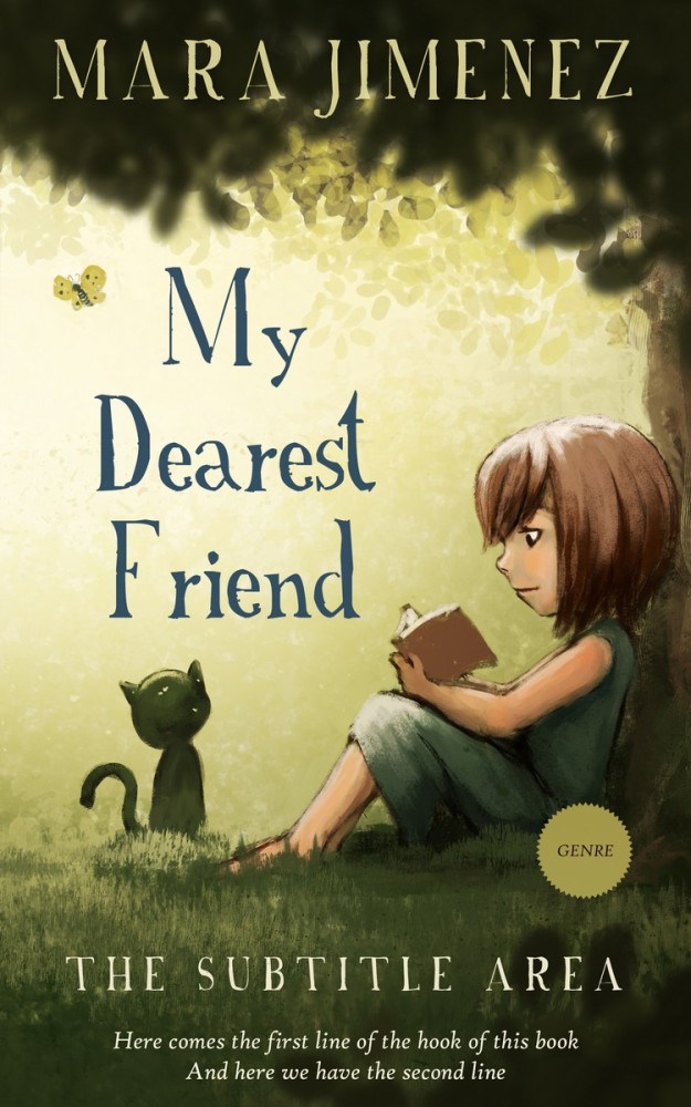 Front view of Raffia #3533 - Premade Literary Fiction Book Cover