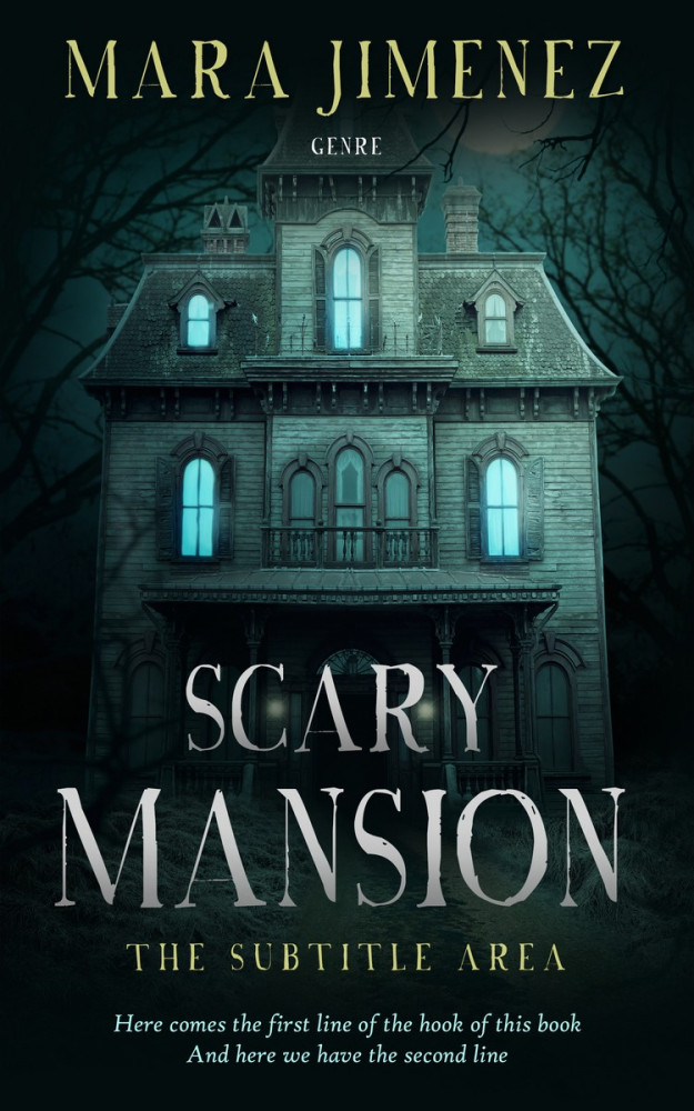 Front view of Aztec #3535 - Premade Horror Book Cover