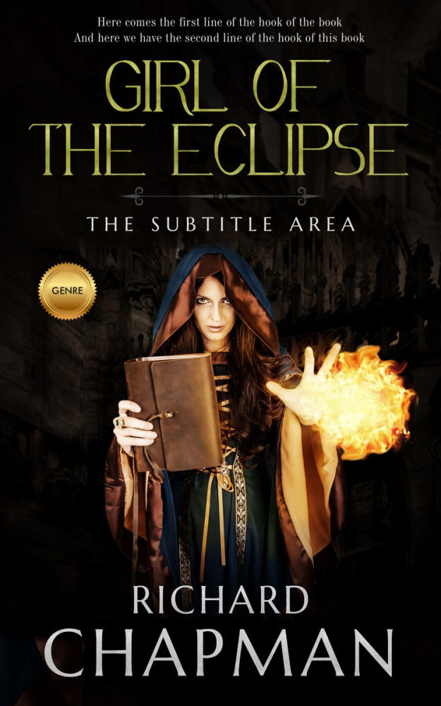 Front view of Laser #3574 - Premade Fantasy Book Cover