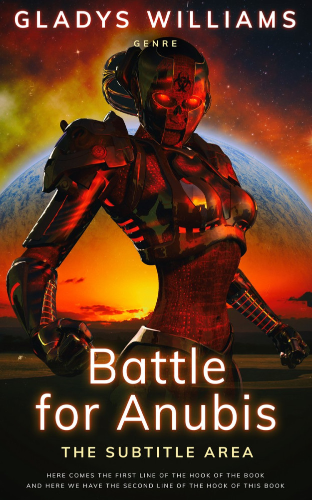 Front view of Night Rider #3751 - Premade Science Fiction Book Cover