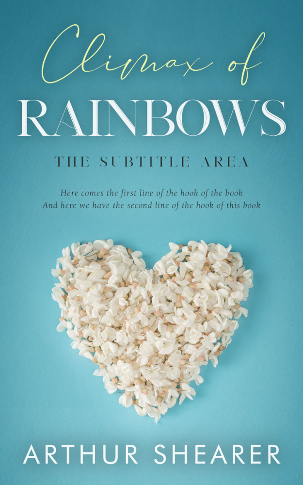 Front view of Hippie Blue #3806 - Premade Romance Book Cover