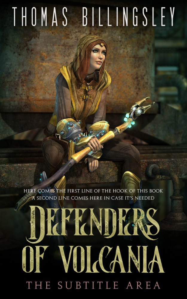 Front view of Rangoon Green #3840 - Premade Fantasy Book Cover