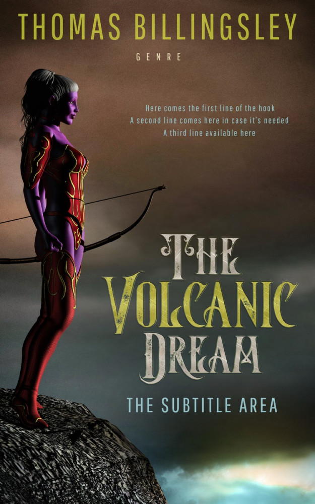 Front view of Taupe #3842 - Premade Fantasy Book Cover