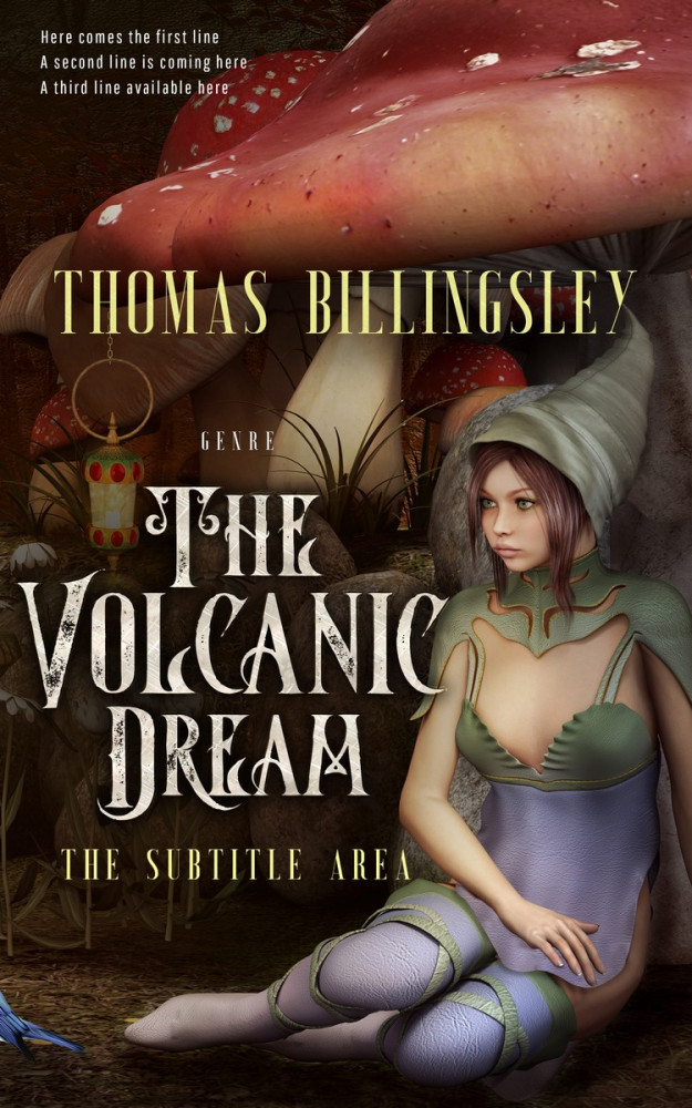 Front view of Eclipse #3847 - Premade Fantasy Book Cover