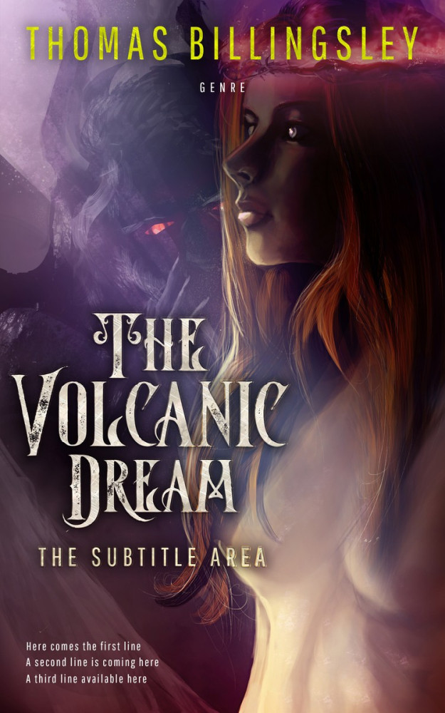 Front view of Livid Brown #3849 - Premade Fantasy Book Cover