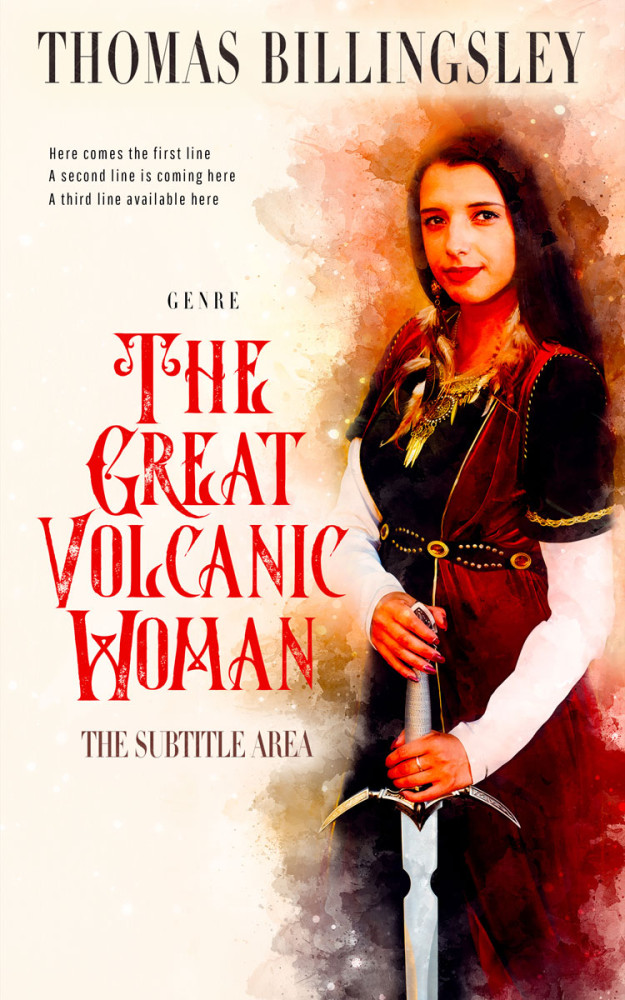 Front view of Albescent White #3850 - Premade Fantasy Book Cover