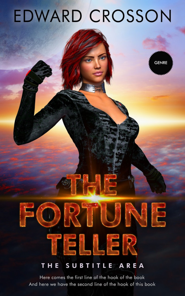 Front view of Cameo #3904 - Premade Science Fiction Book Cover