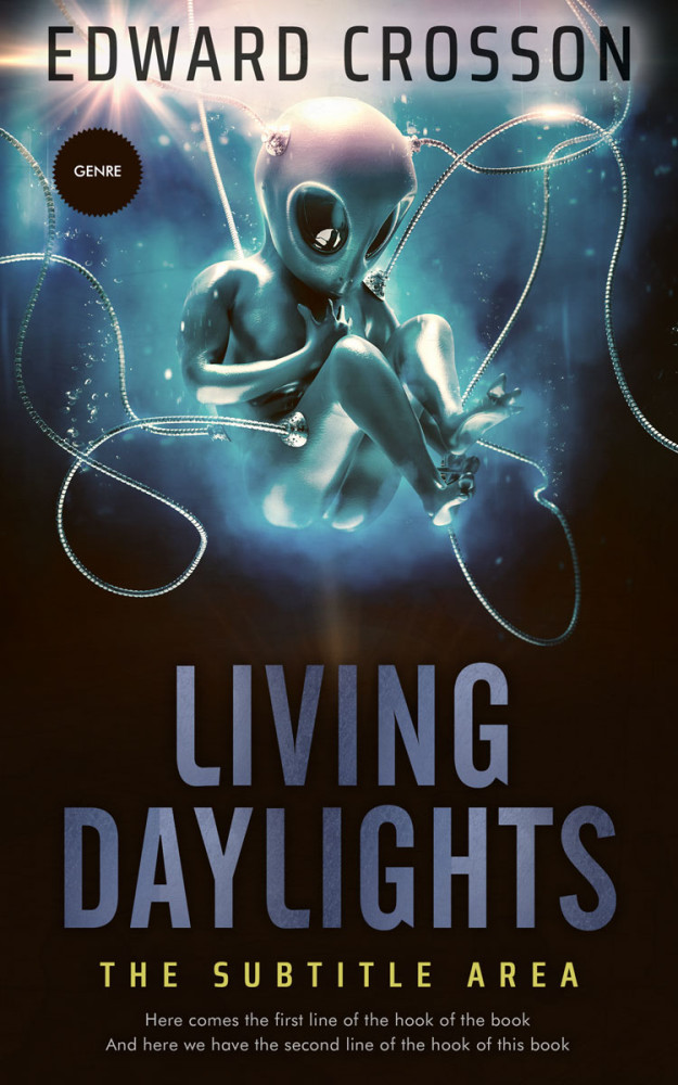 Front view of Shark #3908 - Premade Science Fiction Book Cover