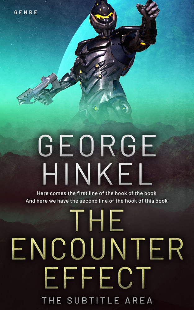 Front view of Shark #4103 - Premade Science Fiction Book Cover