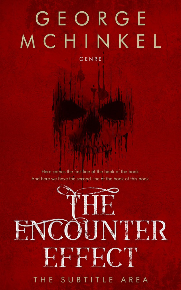 Front view of Dark Burgundy #4113 - Premade Horror Book Cover