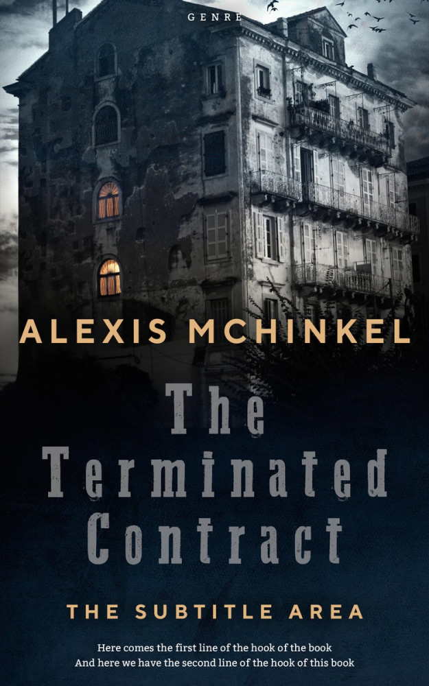 Front view of Mirage #4188 - Premade Horror Book Cover