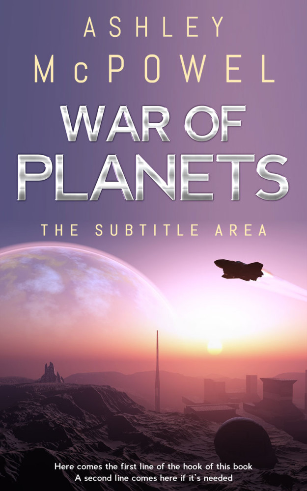 Front view of Mountbatten Pink #4267 - Premade Science Fiction Book Cover