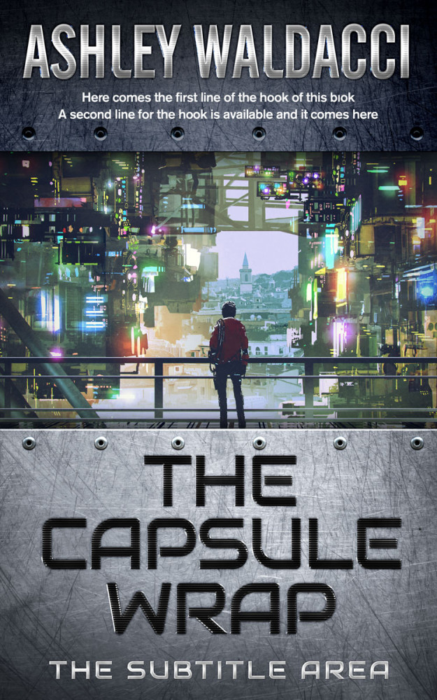 Front view of Mako #4294 - Premade Science Fiction Book Cover