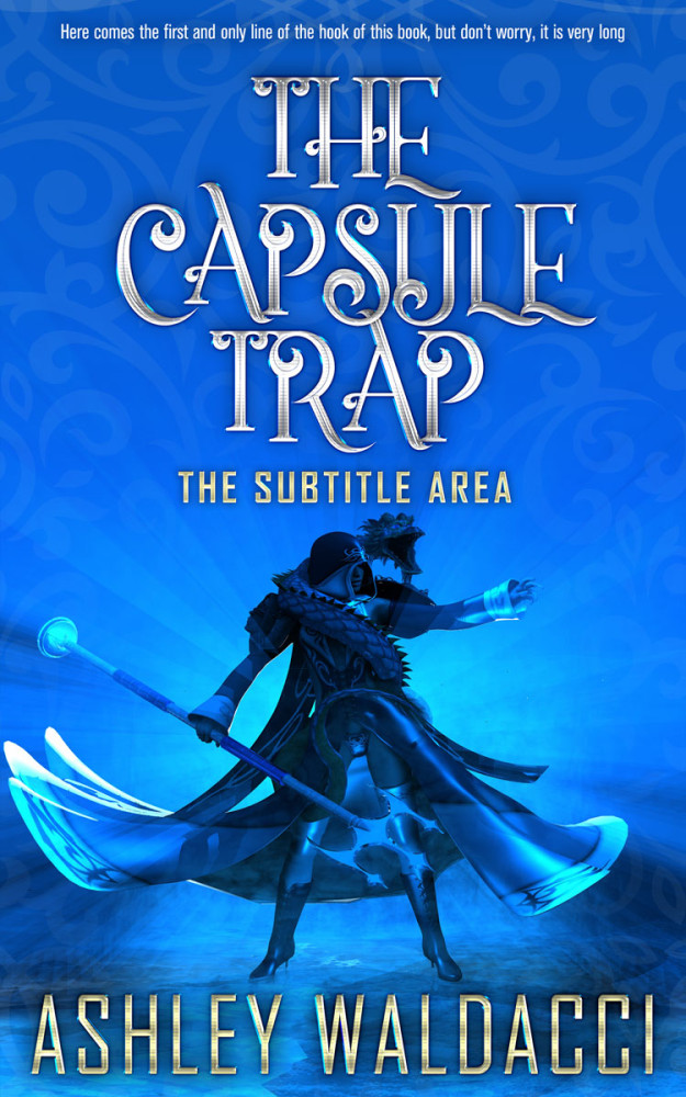 Front view of Science Blue #4296 - Premade Fantasy Book Cover