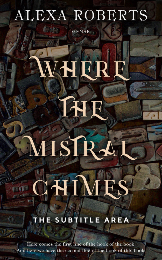 Front view of Cocoa Brown #4357 - Premade Abstract Book Cover