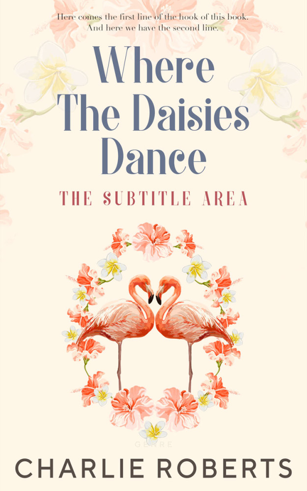 Front view of Linen #4376 - Premade Romance Book Cover