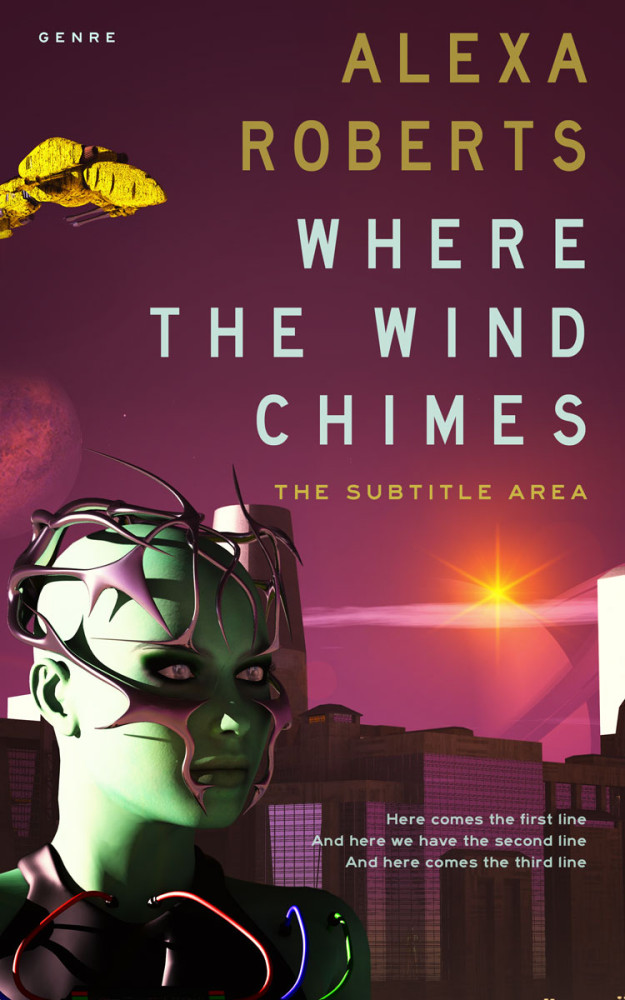 Front view of Crater Brown #4398 - Premade Science Fiction Book Cover