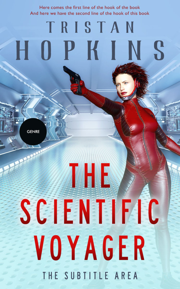 Front view of Aqua Island #4415 - Premade Science Fiction Book Cover