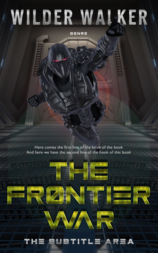 Front view of Shark #4454 - Premade Science Fiction Book Cover