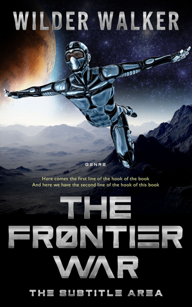 Front view of Silver #4461 - Premade Apocalyptica Book Cover