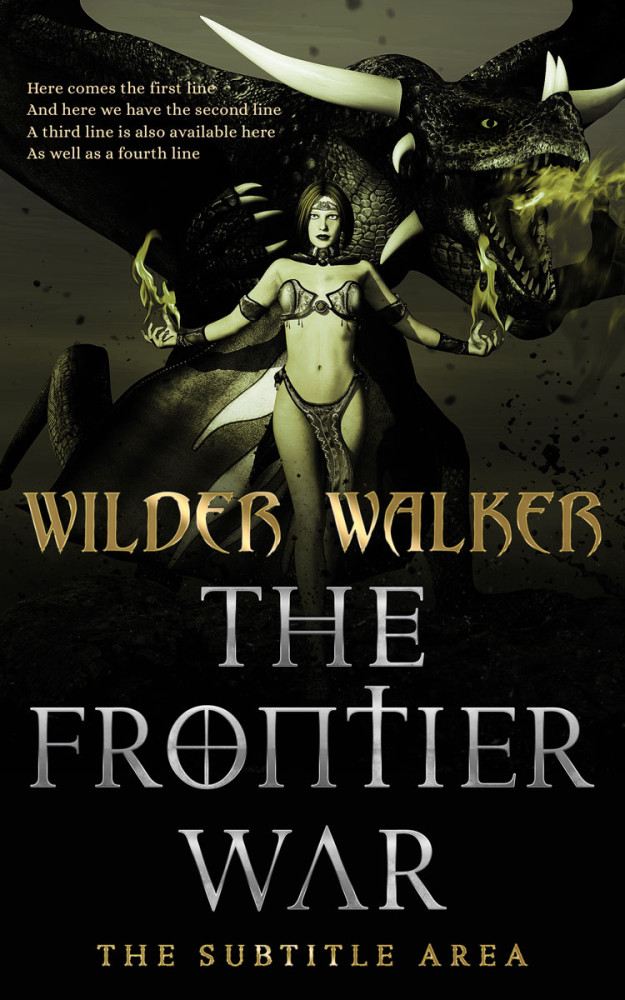 Front view of Rangoon Green #4466 - Premade Fantasy Book Cover