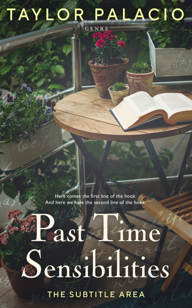 Front view of Lunar Green #4602 - Premade Literary Fiction Book Cover