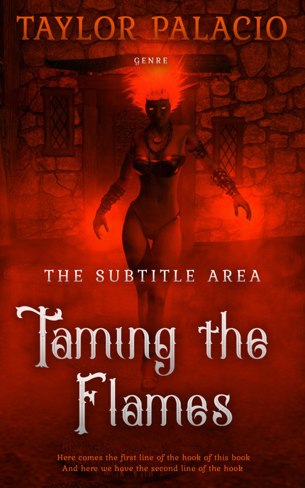 Front view of Red Oxide #4611 - Premade Fantasy Book Cover