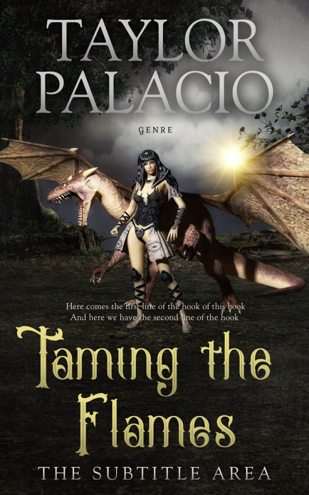 Front view of Bison Hide #4616 - Premade Fantasy Book Cover