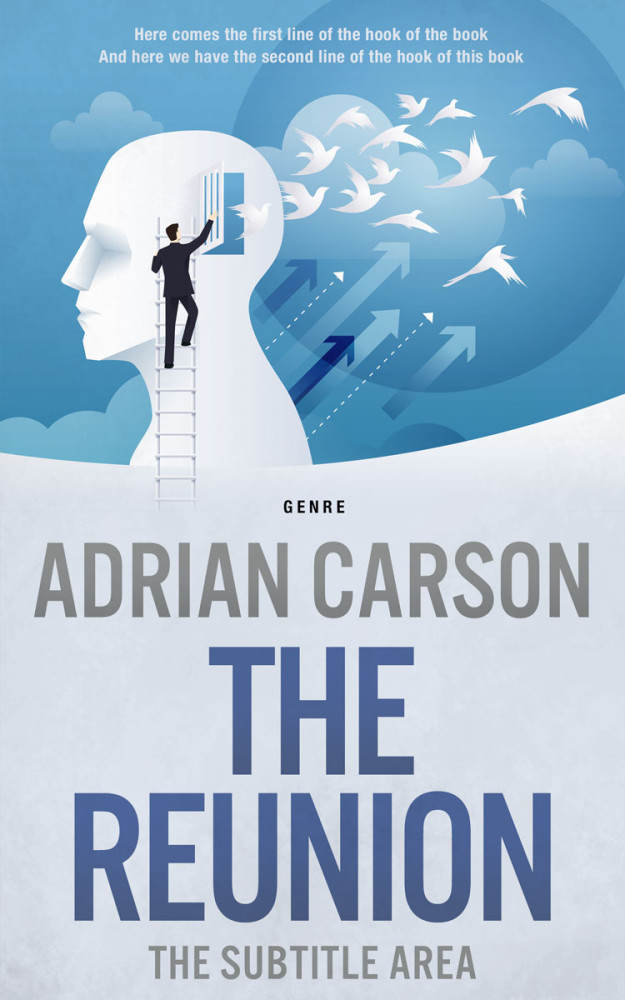 Front view of Steel Blue #4701 - Premade Self-Improvement & Self-Help Book Cover