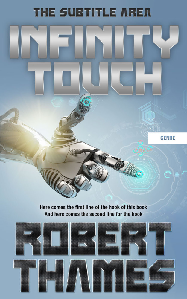 Front view of Gull Gray #4716 - Premade Science Fiction Book Cover