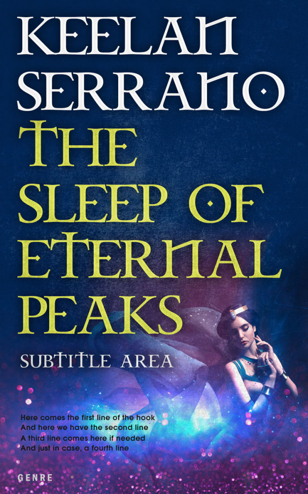 Front view of Blue Zodiac #4775 - Premade Fantasy Book Cover