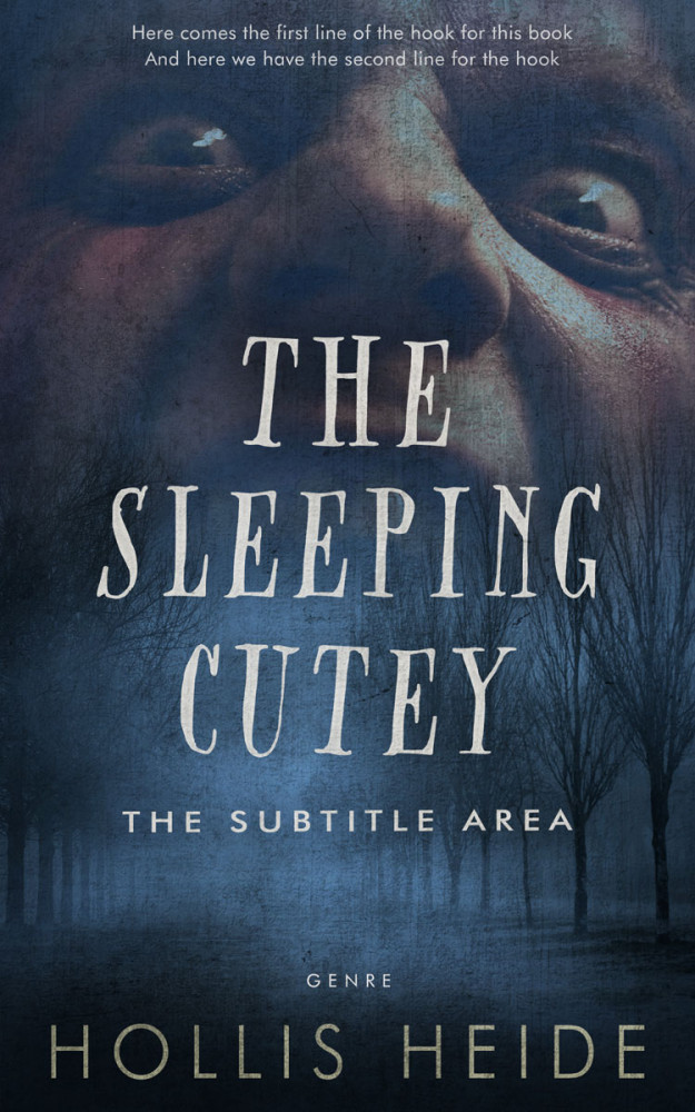 Front view of Pickled Bluewood #4805 - Premade Horror Book Cover