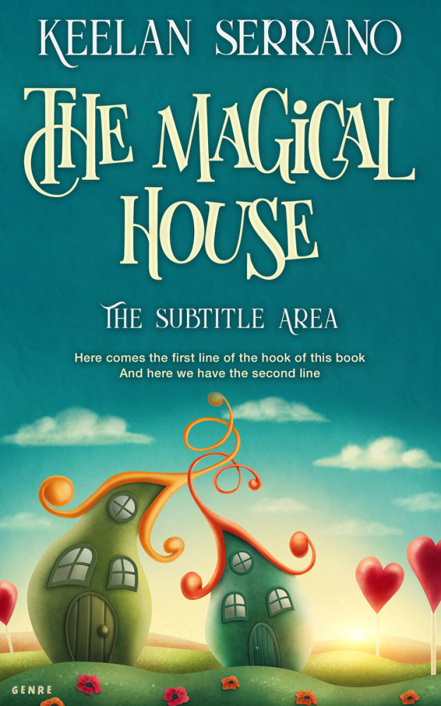 Front view of Genoa #4859 - Premade Fantasy Book Cover